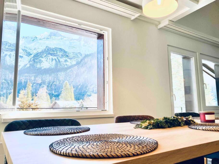 Unique Penthouse With Gallery And Mountain View Kandersteg Exterior foto