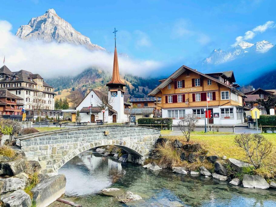 Unique Penthouse With Gallery And Mountain View Kandersteg Exterior foto